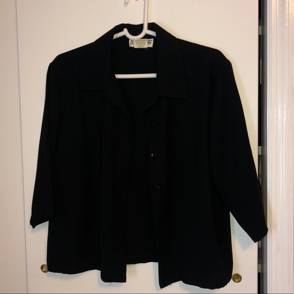 Briggs petite black  lightweight top size medium - Picture 2 of 10